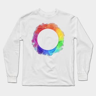 Circle Rainbow Watercolour Painting Long Sleeve T-Shirt